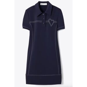 NWT Tory Burch Navy Blue Polo Dress with Heart Detail